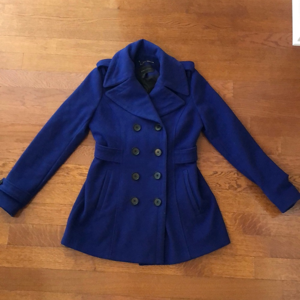 BCBG Mac Azria Oriental Blue Finn coat